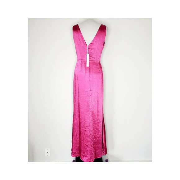 NWT Satin Raspberry Cocktail Dress/ wedding guest, cocktail formal ADELYN RAE - Picture 4 of 10